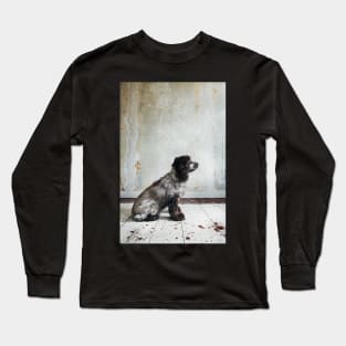 Profile of Cocker Spaniel Sitting in Shabby Apartment Long Sleeve T-Shirt